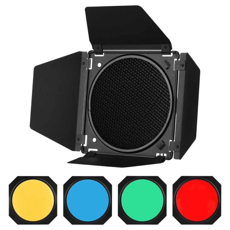 Honeycomb Grid Filter - Schuurdeur + honingraatroosters + 4-kleurenfilter voor