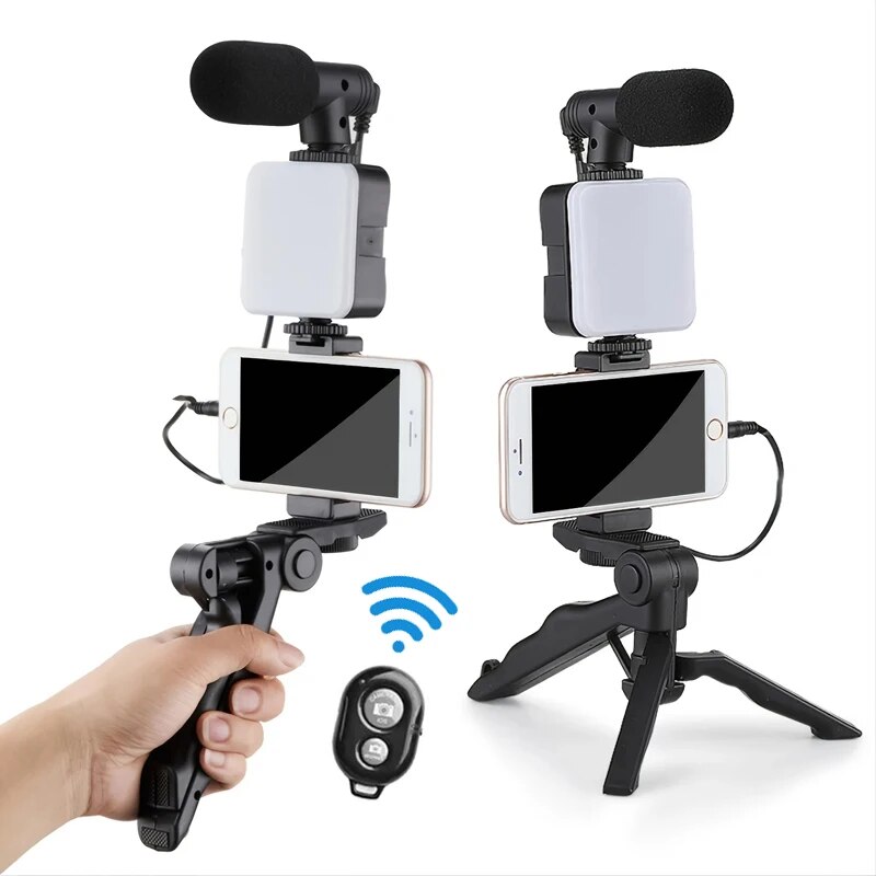 Photography Led Lighting Kit - Smartphone Vlogging Kit met statief Telefoonhouder