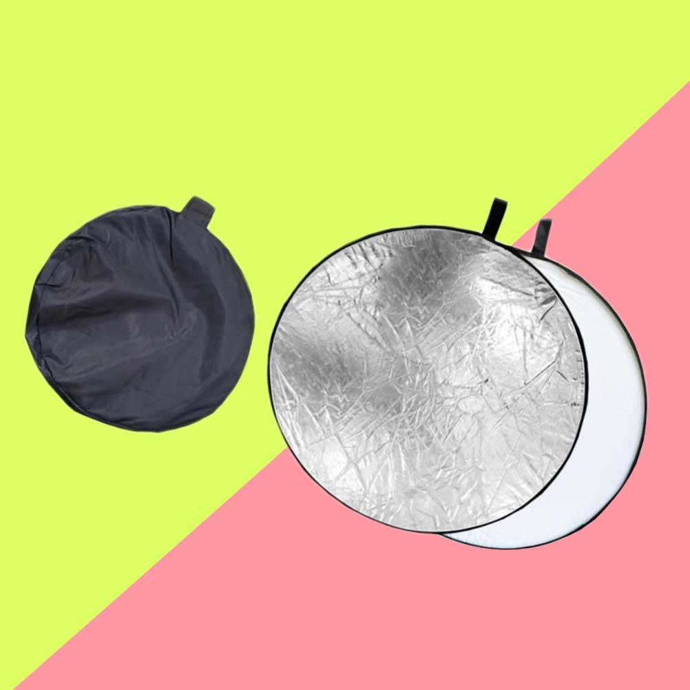 Photography Lighting For Outdoors - 2-in-1 fotoreflector met zachte diffuser, zilverwit,