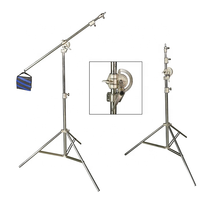 Light Stand Sandbag - 4m 2in1 lichtstandaard, boomarm, draaibare roestvrijstalen
