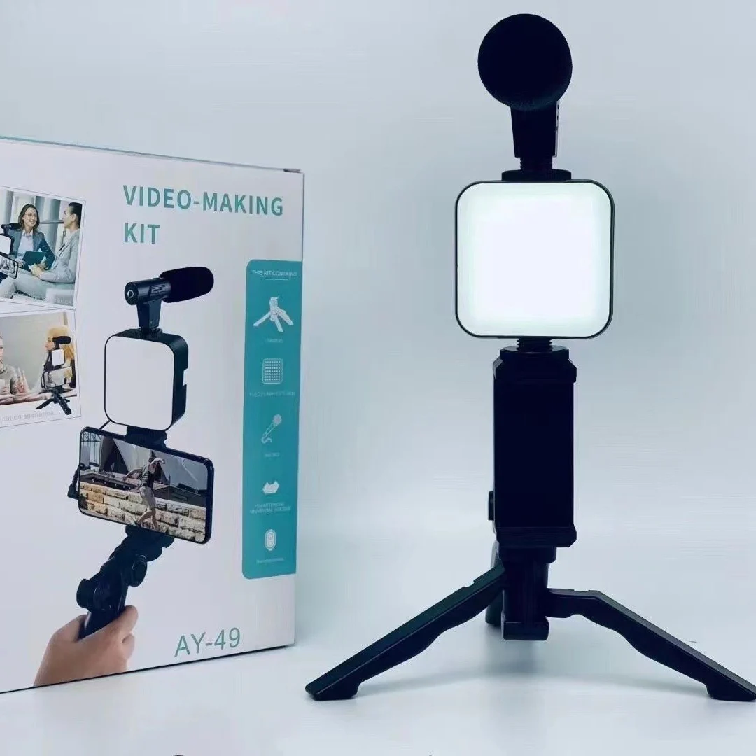 Photography Led Lighting Kit - Smartphone Vlogging Kit met statief Telefoonhouder