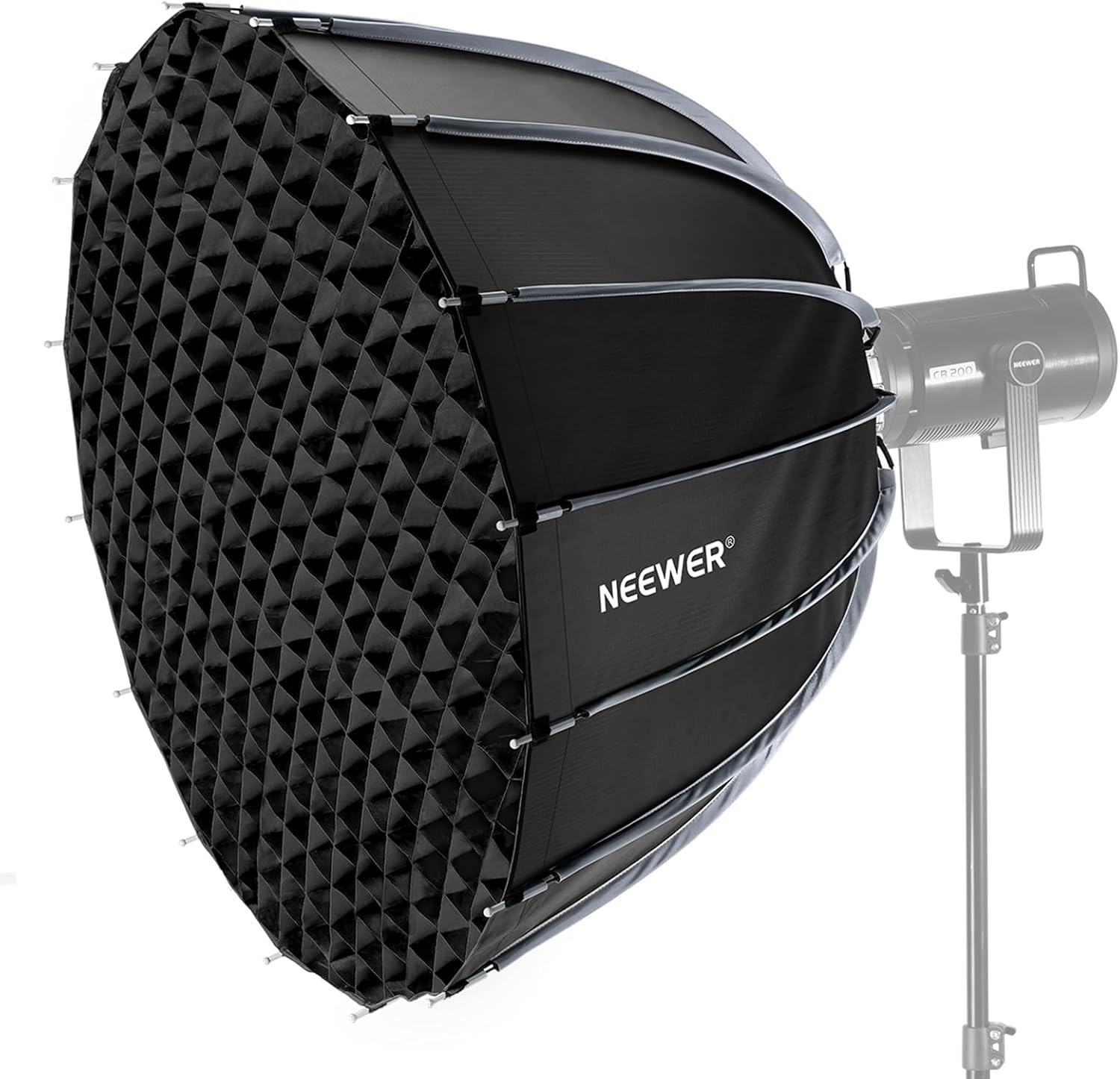 Photography Lighting System - Parabolische softbox met Bowens-bevestiging, 35,4-inch snelontgrendelbare
