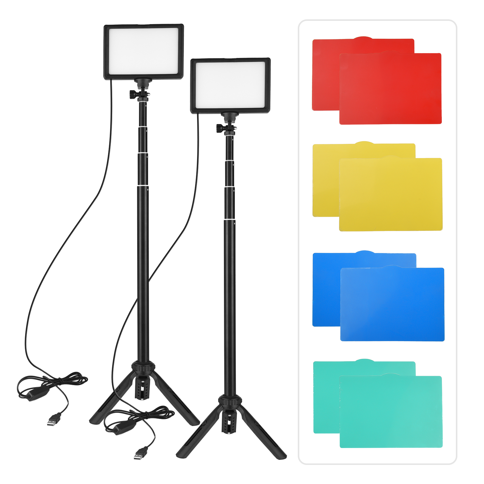 Photography Led Lighting Kit - Andoer 2 Stuks Led Video Light