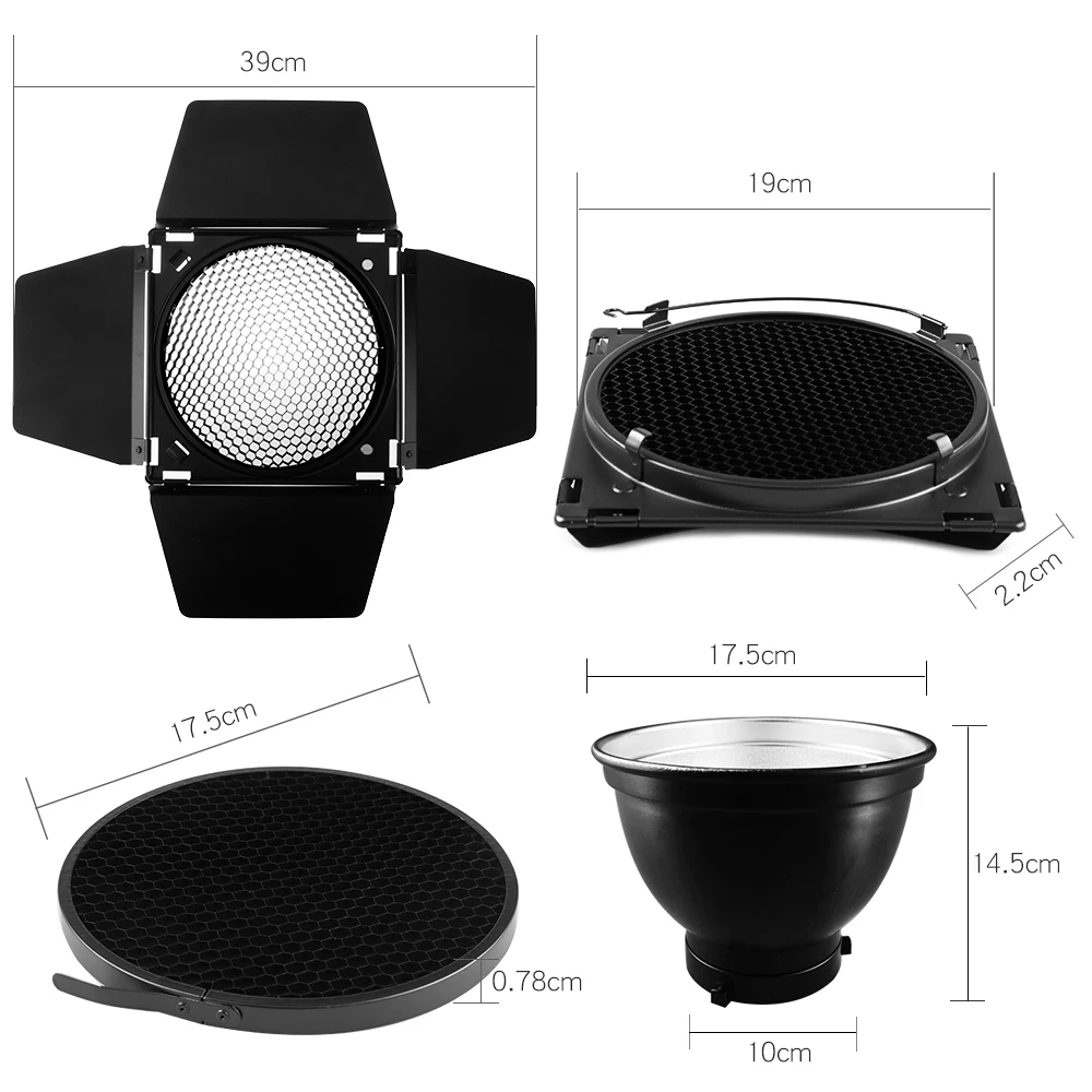 Godox BD-04 staldeur standaard - Honeycomb Grid Filter recensie en prijs