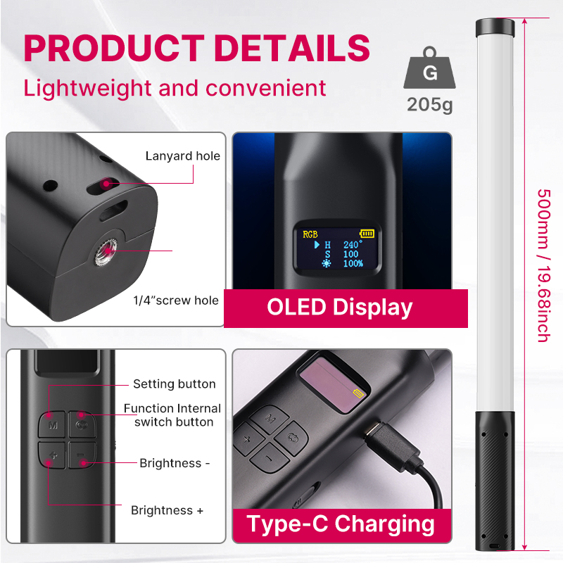 Ulanzi VL119 Handheld RGB Kleu - Photography Lighting System recensie en prijs