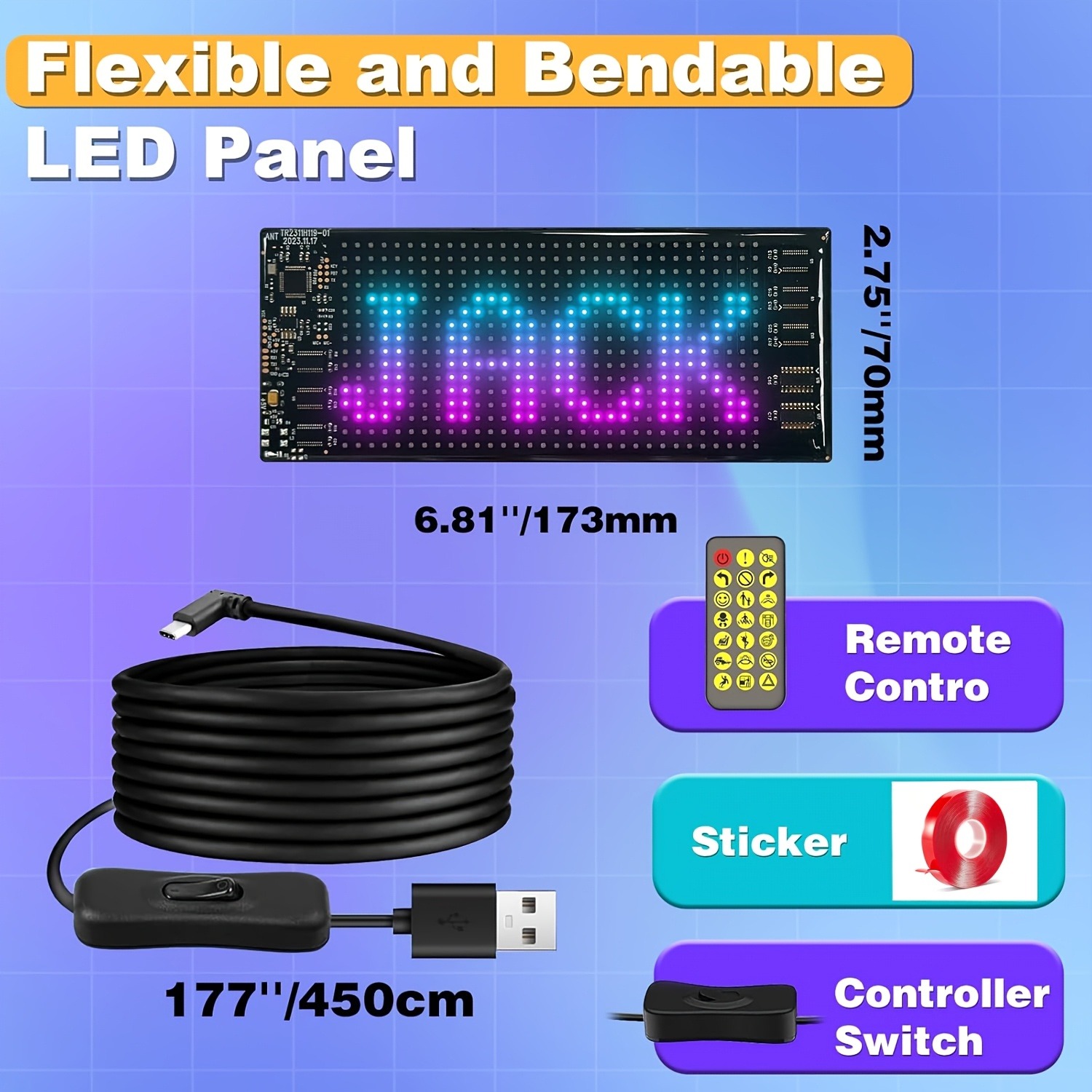 Slimme auto LED display progra - Video Light Panel Led recensie en prijs