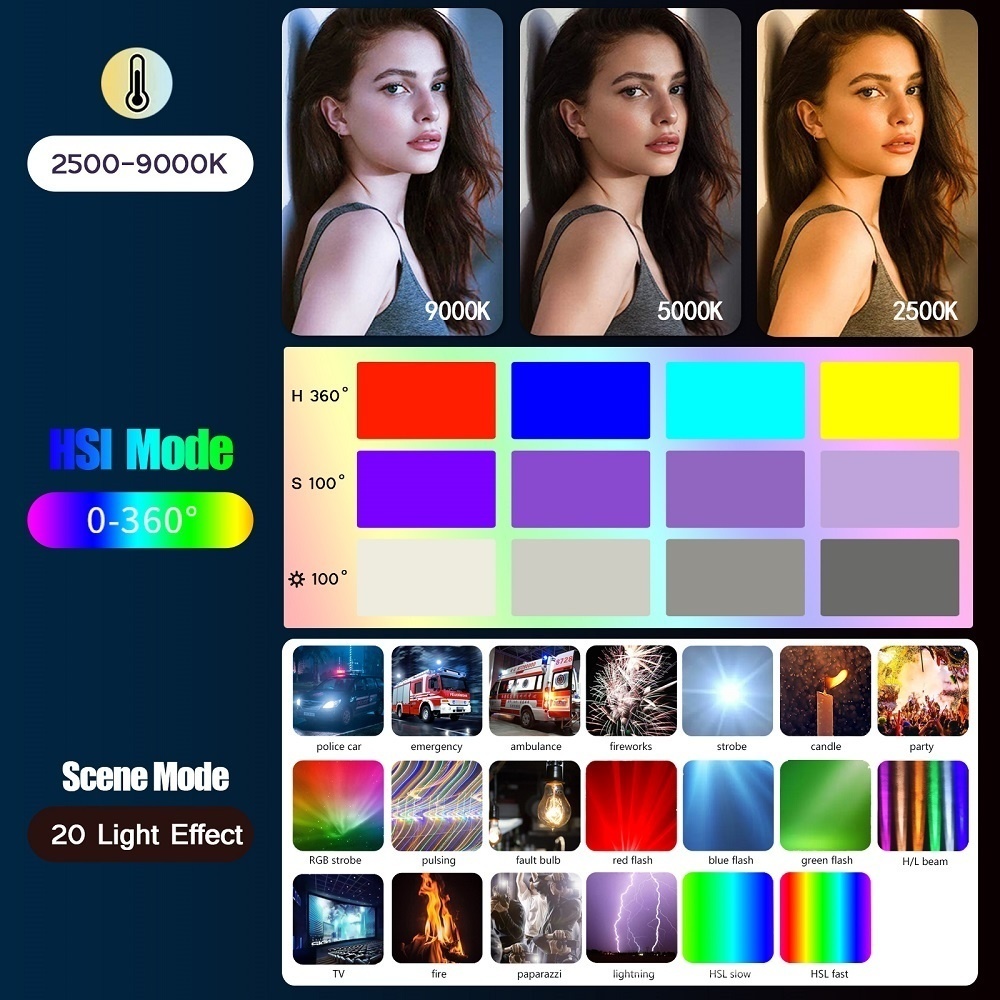 50 CM RGB Stok Licht Wand Lich - Photography Lighting Types recensie en prijs
