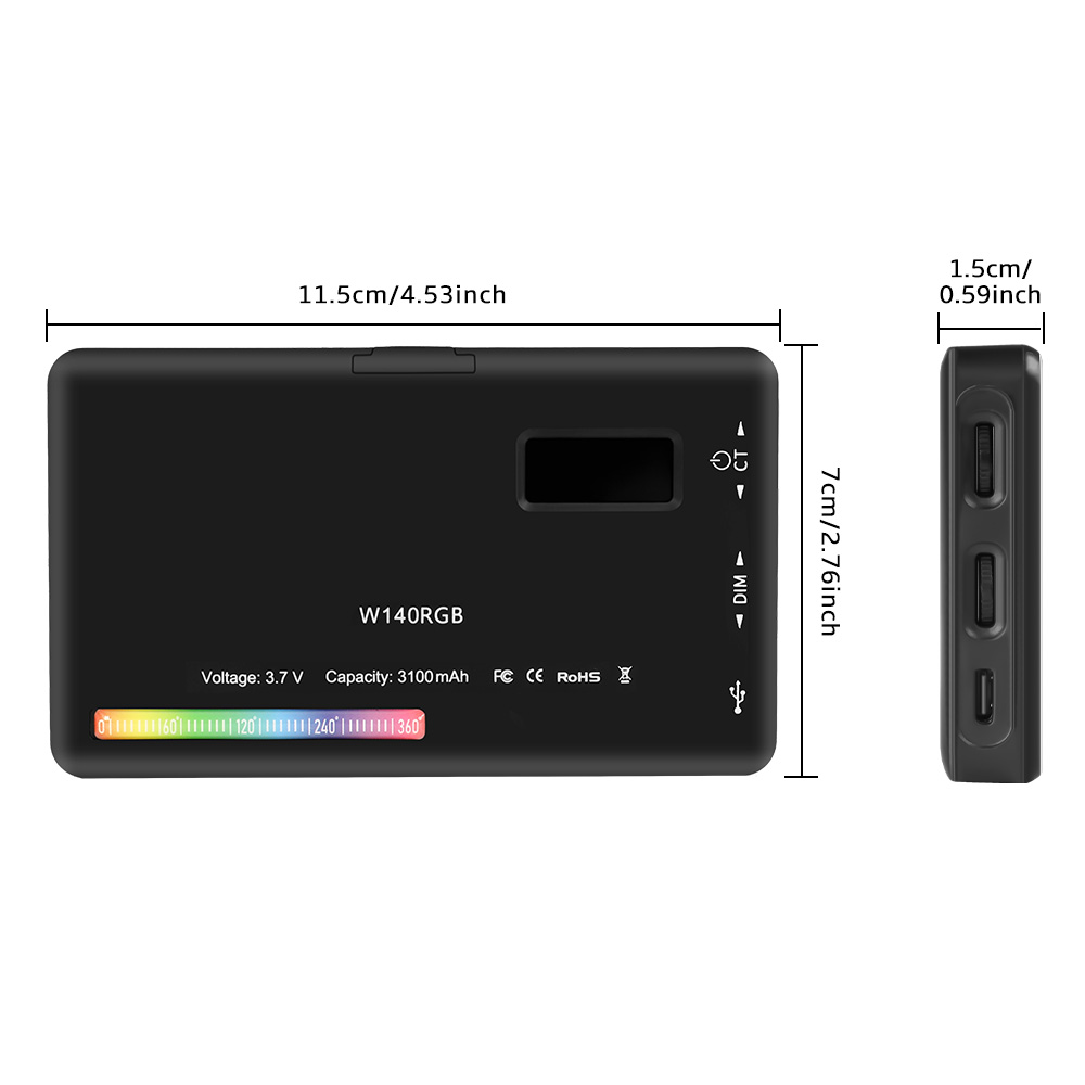 SH W140 LED RGB-videolamp 0-36 - Video Light Panel Led recensie en prijs