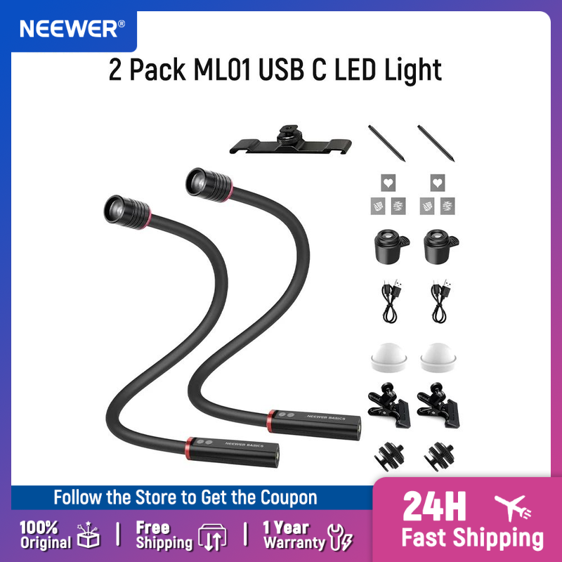 NEEWER BASICS 2-pack ML01 USB- - Photography Lighting Basics recensie en prijs